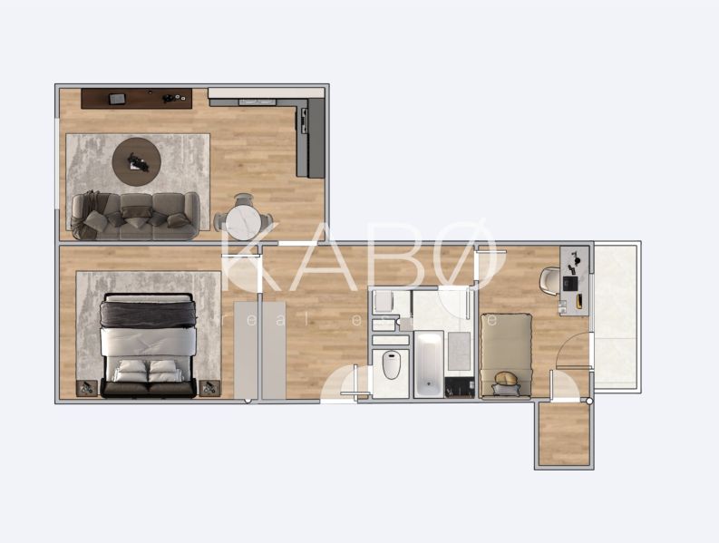Moderný 3 izbový byt s balkónom a výhľadom na Zobor - Chrenová